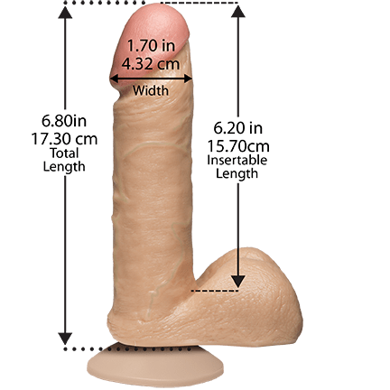 The Realistic® Cock 6” with Removable Vac-U-Lock™ Suction Cup - Vanilla 1_3