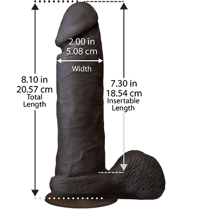The Realistic® Cock ULTRASKYN™ 8” - Chocolate 2_3