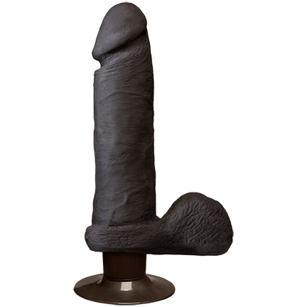The Realistic® Cock ULTRASKYN™ Vibrating 8” - Chocolate 1_2