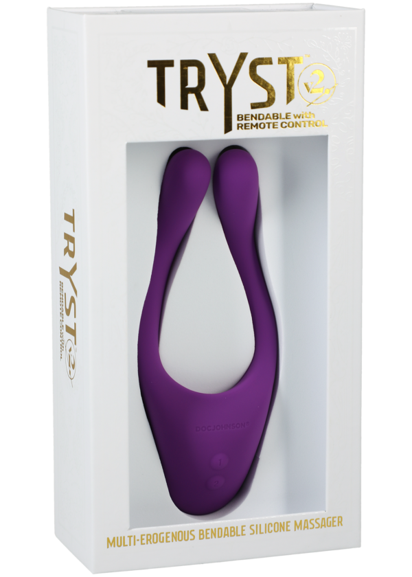TRYST™ v2 Bendable Multi Erogenous Zone Massager with Remote - Purple