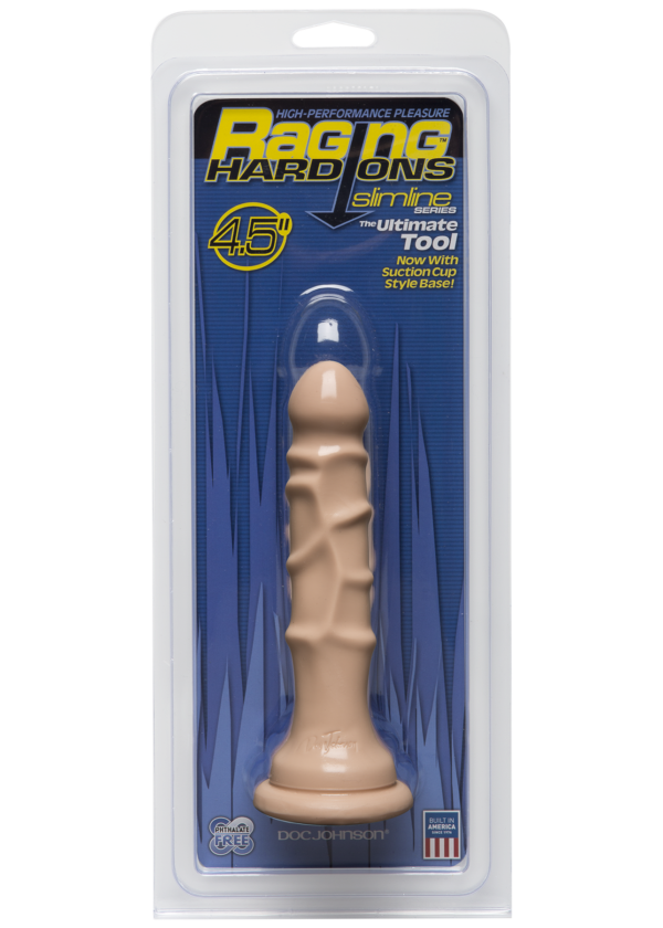 Raging Hard-Ons Slimline with Suction Cup - 4.5" Dong