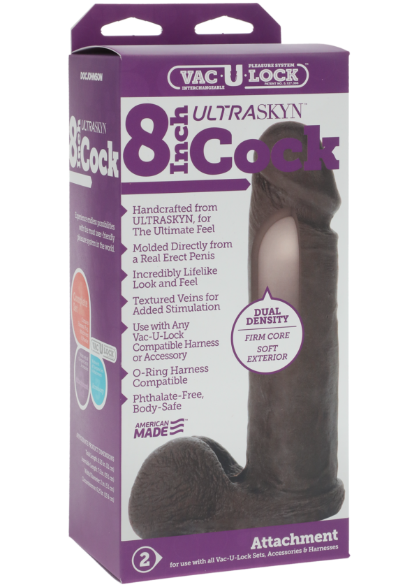 Vac-U-Lock™ - 8" ULTRASKYN™ Cock - Chocolate