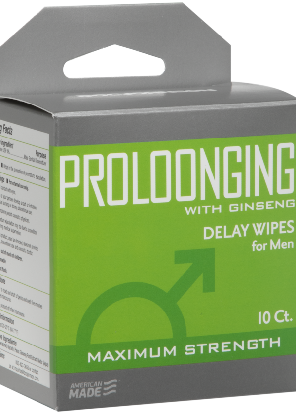 Proloonging with Ginseng - Delay Wipes for Men - 10 Pack