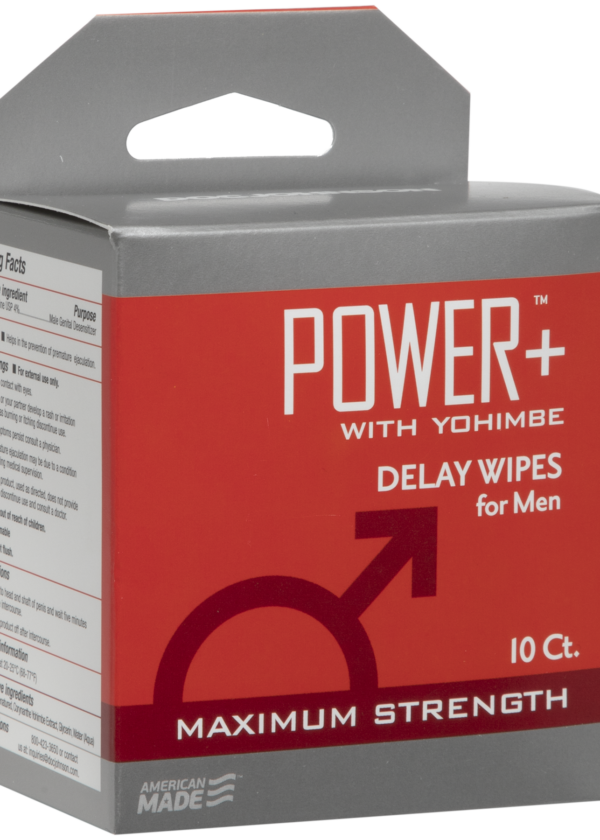 Power+ with Yohimbe - Delay Wipes for Men - 10 Pack