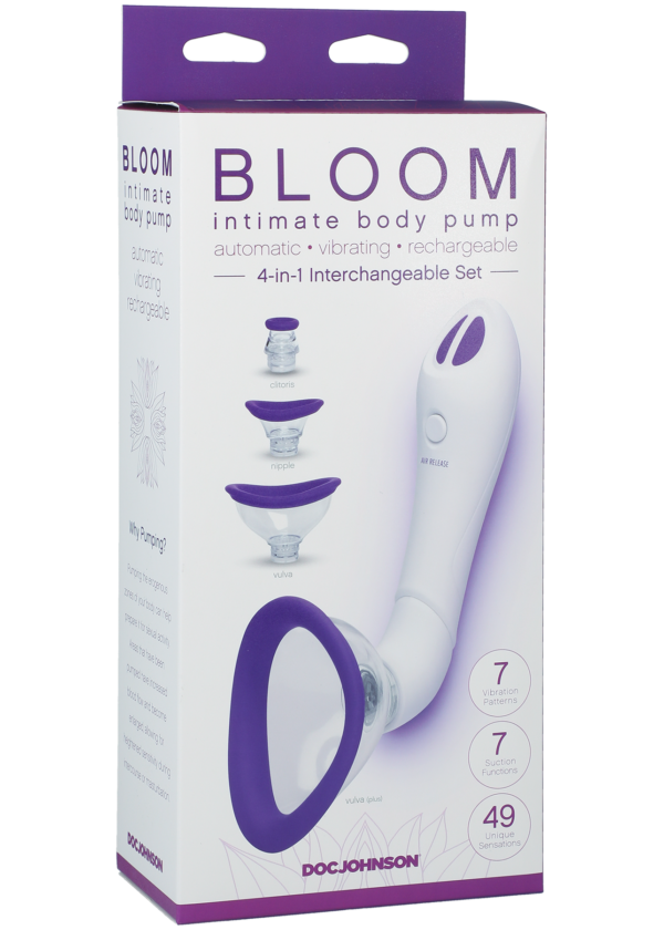 Bloom - Intimate Body Pump - Automatic - Vibrating - Rechargeable - Purple/White