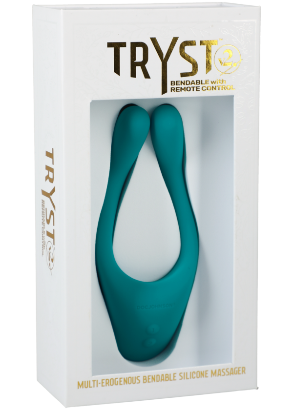 TRYST™ v2 Bendable Multi Erogenous Zone Massager with Remote - Teal