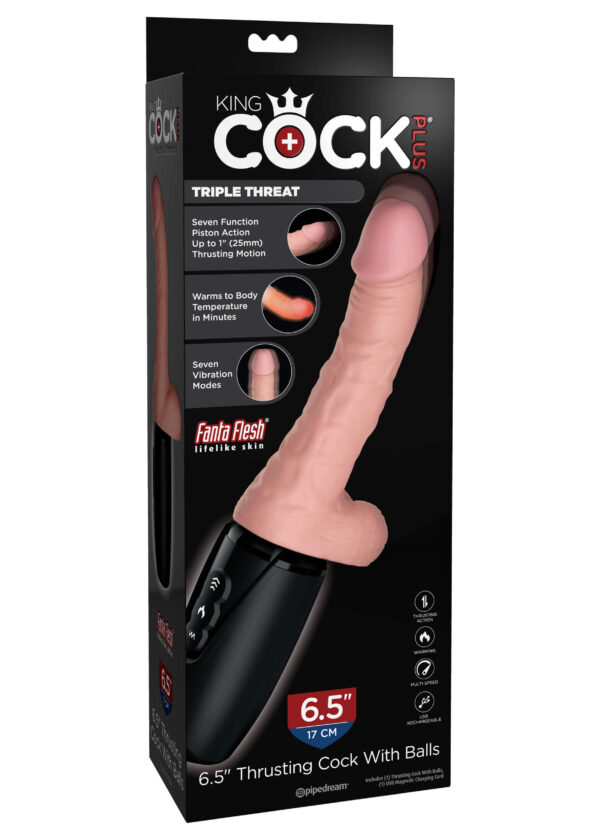 King Cock Plus 6.5 "Thrusting Cock with Balls