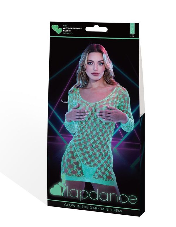 LAPDANCE GLOW IN THE DARK MINI DRESS O/S