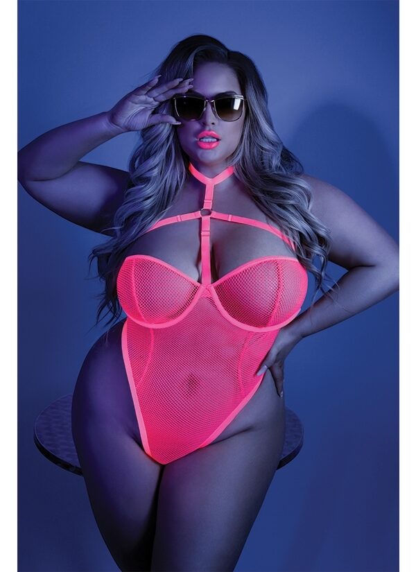 Glow All Nighter Harness Bodysuit Queen